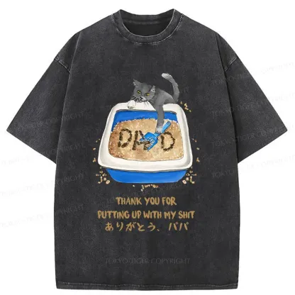 Tokyo-Tiger Thanks Father Washed T-Shirt
