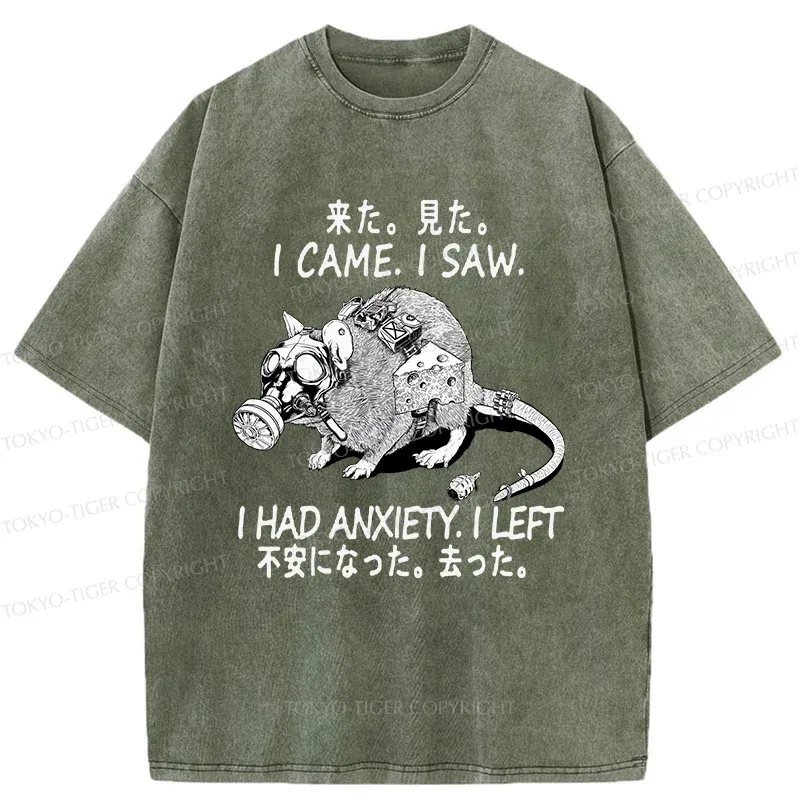 Tokyo-Tiger Anxious Mouse Washed T-Shirt