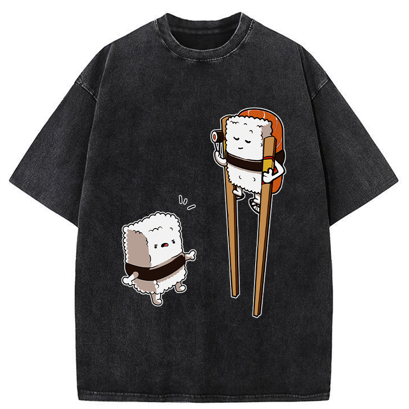 Tokyo-Tiger Sushi On Stilts Washed T-Shirt