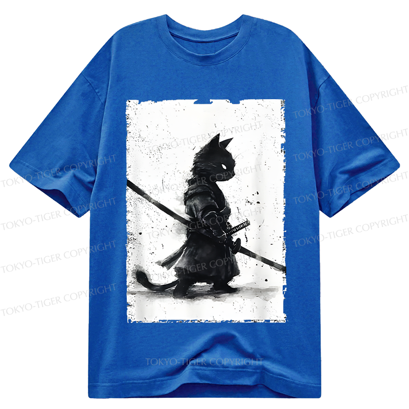 Tokyo-Tiger Retro Cat Samurai Japanese Classic T-Shirt