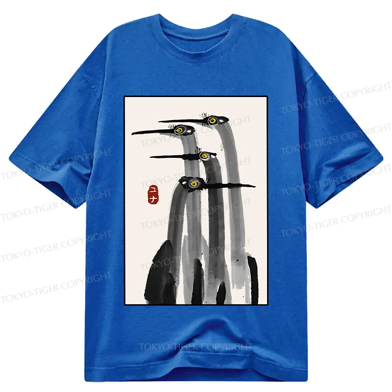 Tokyo-Tiger Japanese Crane Poster Classic T-Shirt