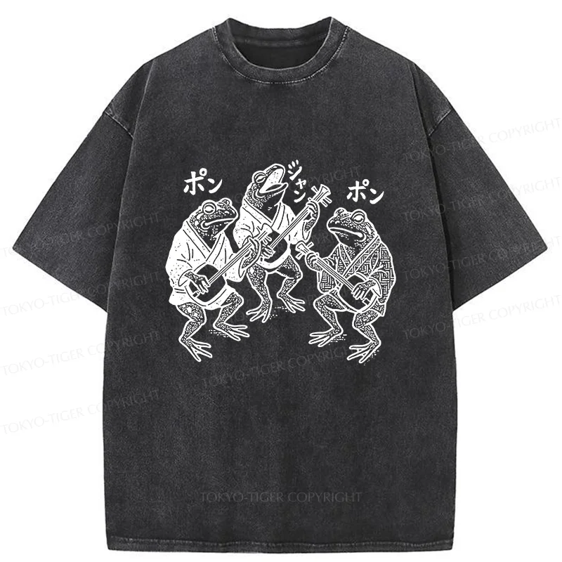 Tokyo-Tiger Frog Concert Washed T-Shirt