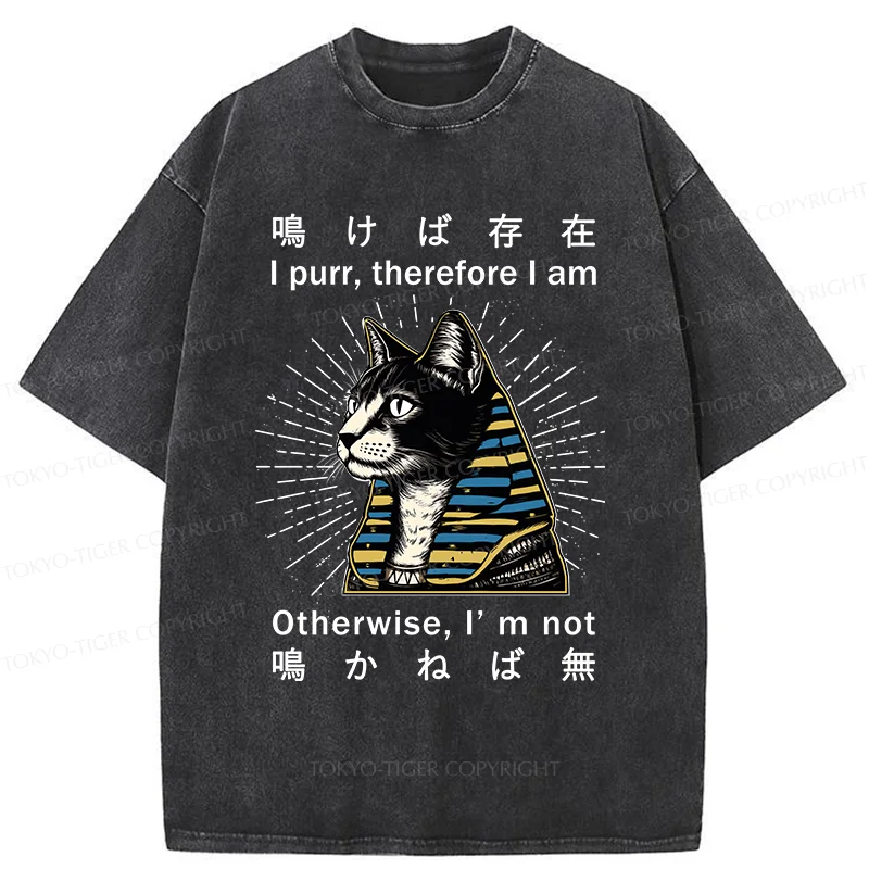 Tokyo-Tiger Cat Pharaoh Washed T-Shirt