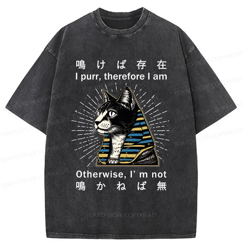Tokyo-Tiger Cat Pharaoh Washed T-Shirt