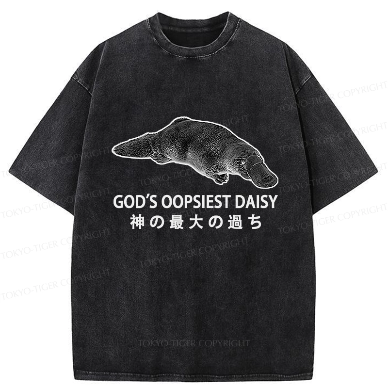 Tokyo-Tiger God's Oopsiest Daisy Washed T-Shirt