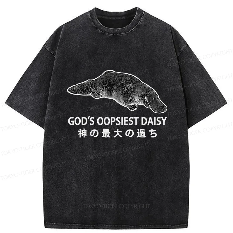 Tokyo-Tiger God's Oopsiest Daisy Washed T-Shirt
