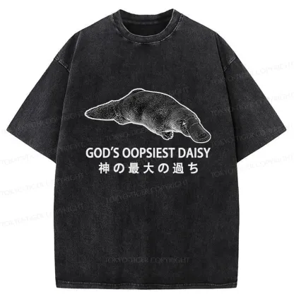 Tokyo-Tiger God's Oopsiest Daisy Washed T-Shirt