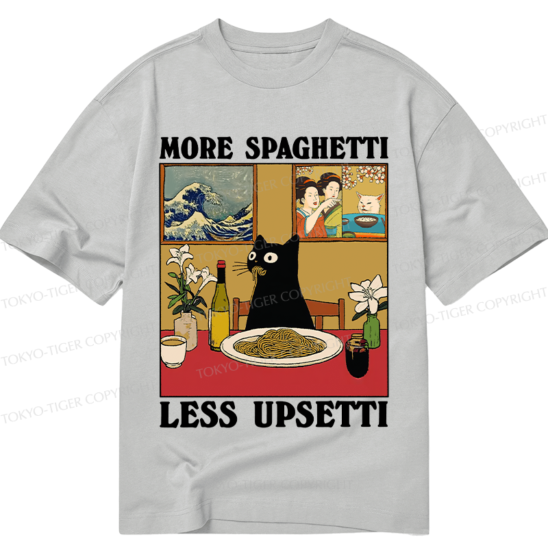 Tokyo-Tiger Cat Eating Pasta Classic T-Shirt