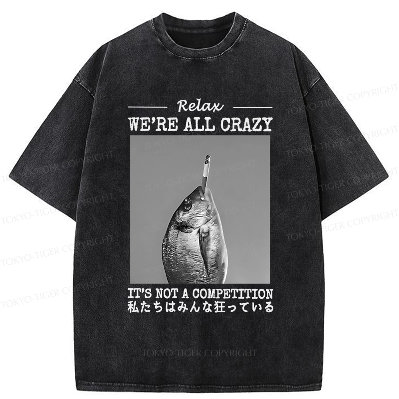 Tokyo-Tiger It's Not A Competition Washed T-Shirt