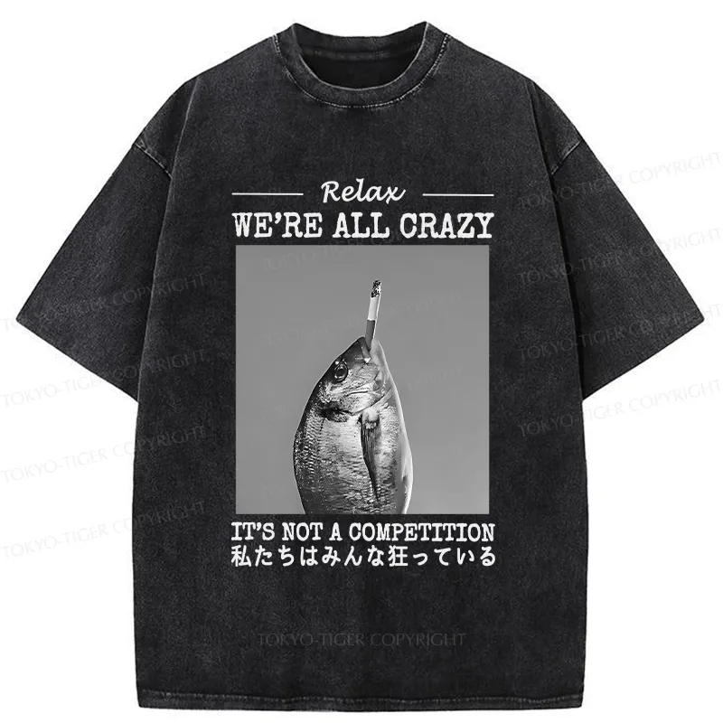 Tokyo-Tiger It's Not A Competition Washed T-Shirt