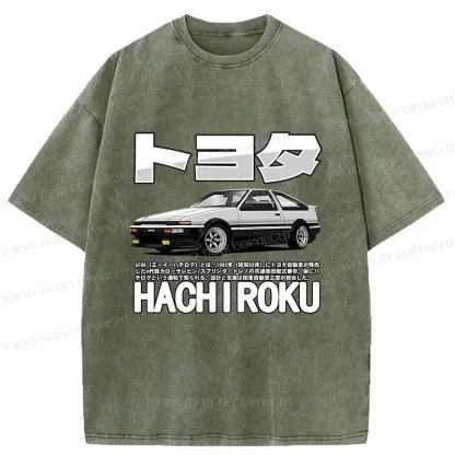 Tokyo-Tiger Japanese Classic Car Washed T-Shirt