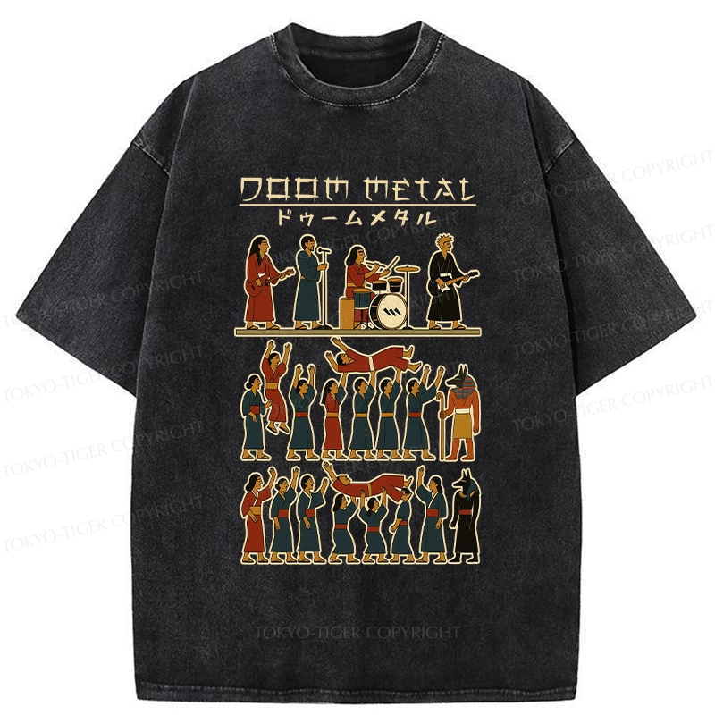 Tokyo-Tiger Doom Metal Washed T-Shirt