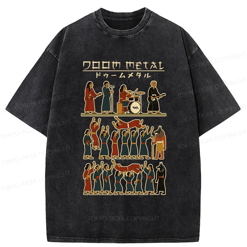 Tokyo-Tiger Doom Metal Washed T-Shirt