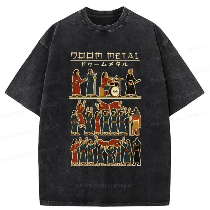 Tokyo-Tiger Doom Metal Washed T-Shirt