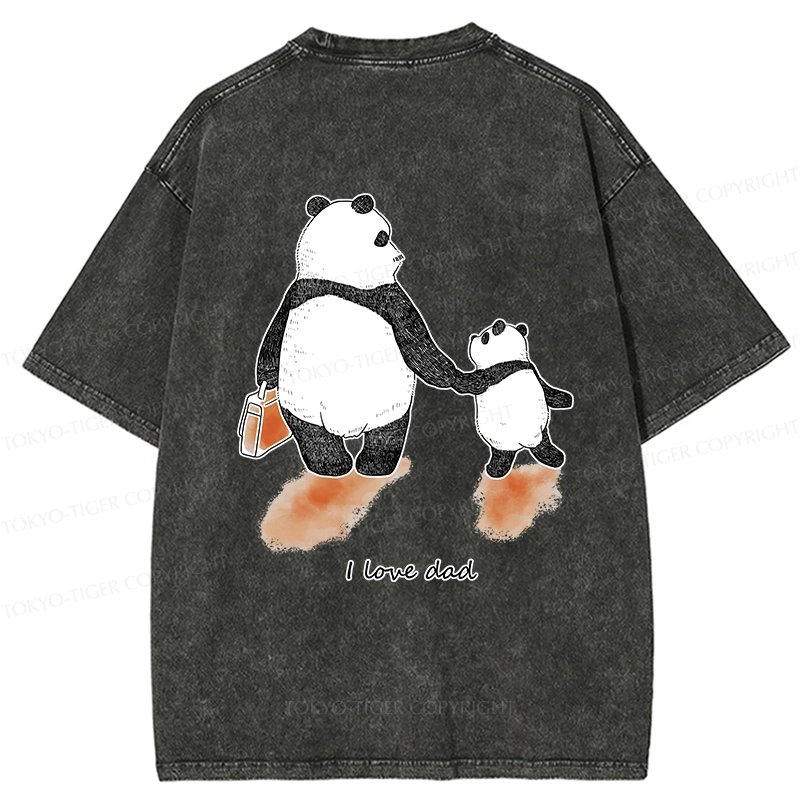 Tokyo-Tiger I Love My Father Back Washed T-Shirt