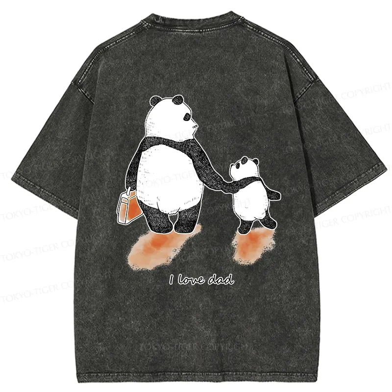 Tokyo-Tiger I Love My Father Back Washed T-Shirt
