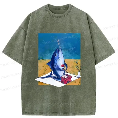 Tokyo-Tiger Tuna Filleting Washed T-Shirt