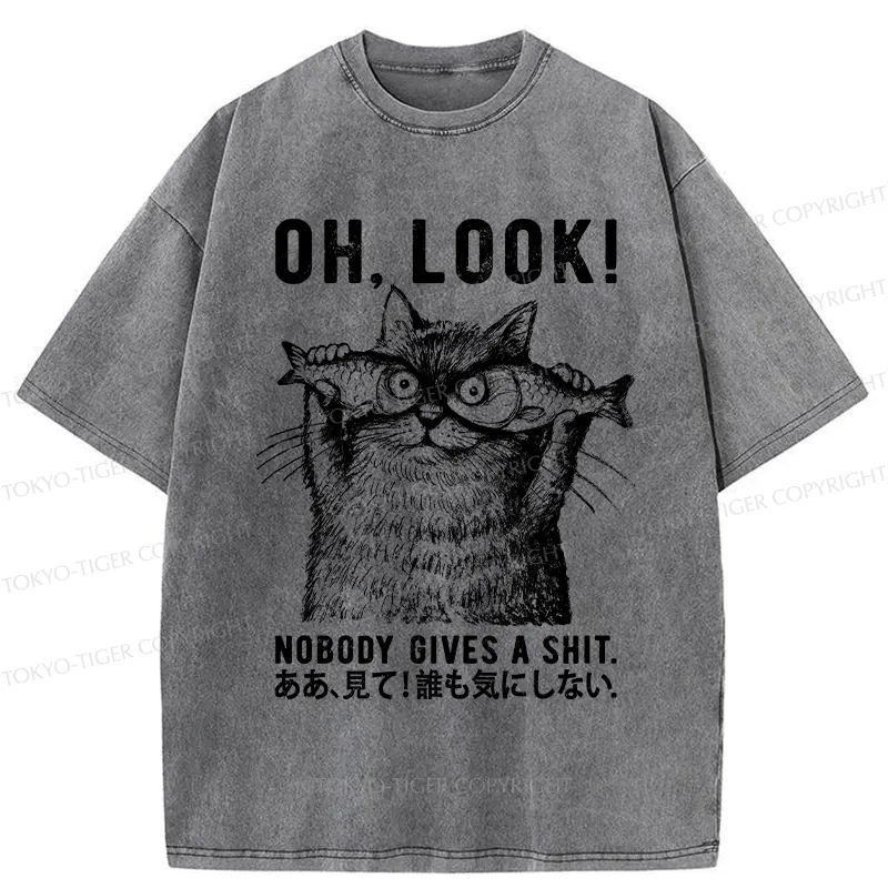 Tokyo-Tiger Oh Look No One Cares Washed T-Shirt