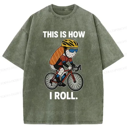 Tokyo-Tiger Rice Ball Cyclist Washed T-Shirt