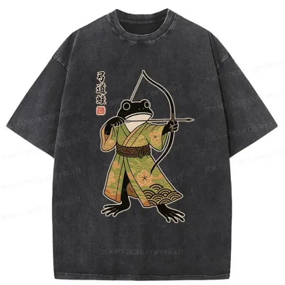 Tokyo-Tiger Frog Shooter Washed T-Shirt