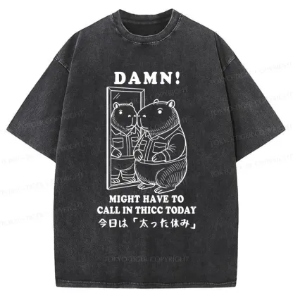 Tokyo-Tiger Fatty's Day Off Washed T-Shirt