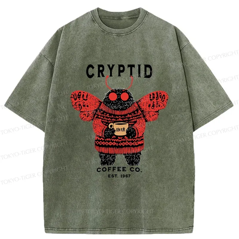 Tokyo-Tiger Mothman Coffee Washed T-Shirt
