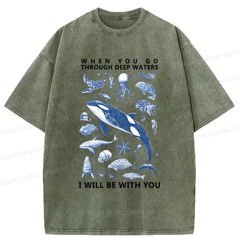 Tokyo-Tiger Deep Sea Creatures Washed T-Shirt