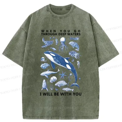 Tokyo-Tiger Deep Sea Creatures Washed T-Shirt