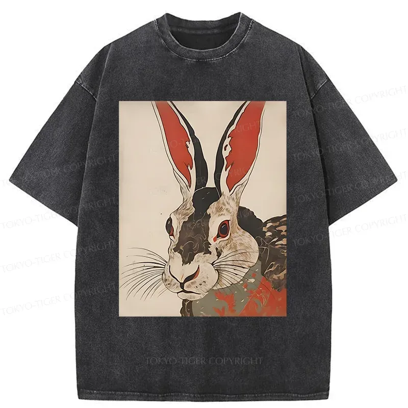 Tokyo-Tiger Vintage Japanese Rabbit Washed T-Shirt