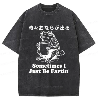 Tokyo-Tiger Farting Frog Washed T-Shirt