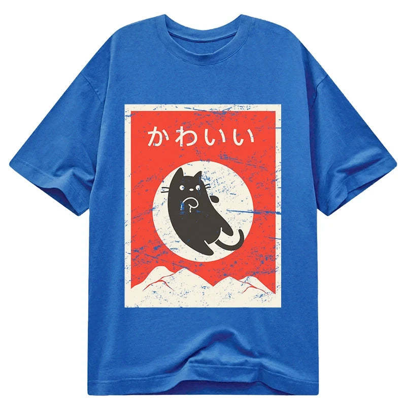 Tokyo-Tiger Cute Black Cat Japanese Classic T-Shirt Sale