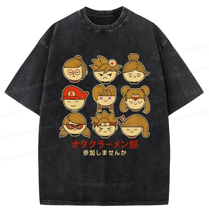 Tokyo-Tiger Otaku Ramen Club Washed T-Shirt
