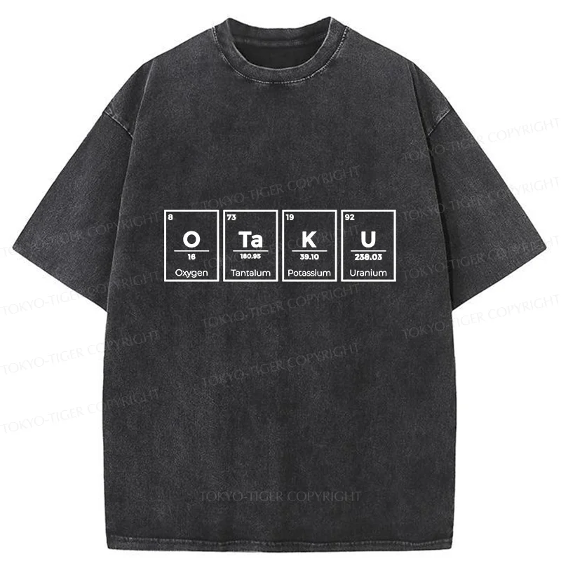 Tokyo-Tiger OTAKU Element Table Washed T-Shirt