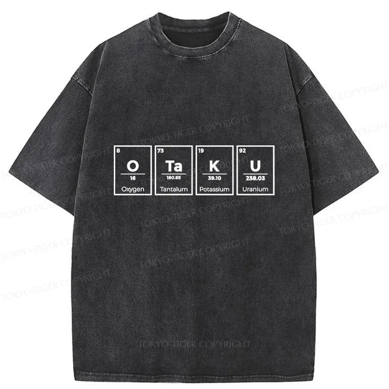 Tokyo-Tiger OTAKU Element Table Washed T-Shirt