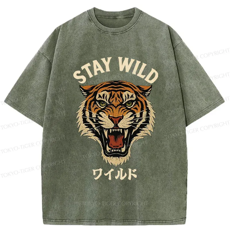 Tokyo-Tiger Wild Tiger Washed T-Shirt