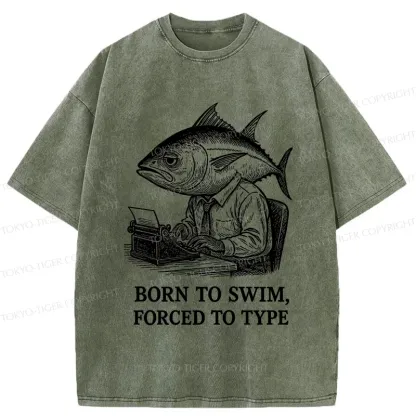 Tokyo-Tiger Tuna At Work Washed T-Shirt