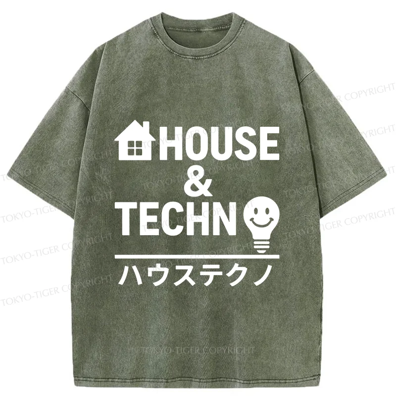 Tokyo-Tiger Tech House Washed T-Shirt