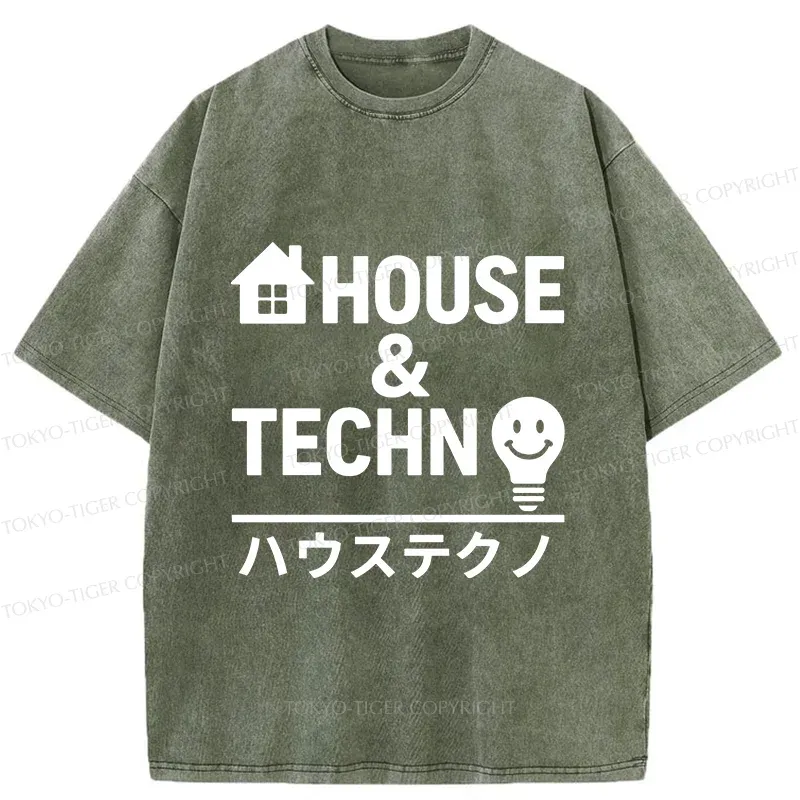 Tokyo-Tiger Tech House Washed T-Shirt