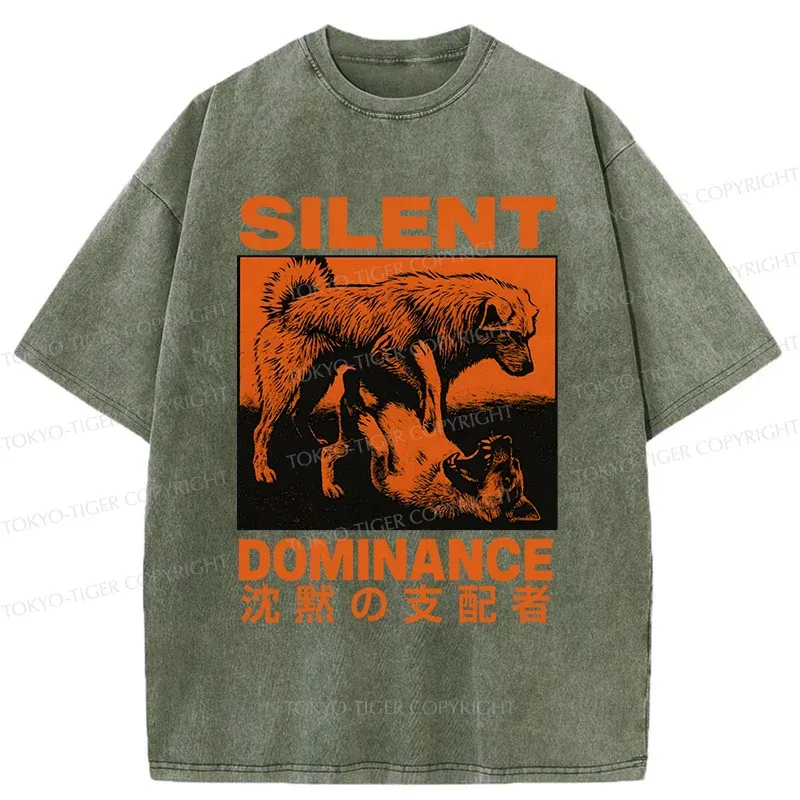 Tokyo-TigerSilent Dog King Washed T-Shirt