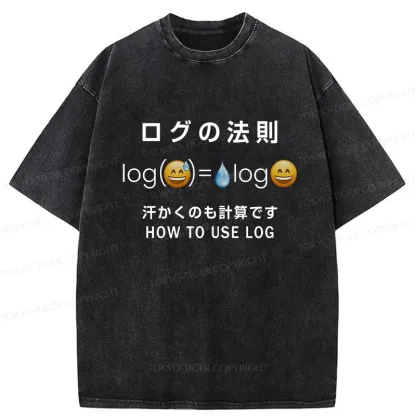 Tokyo-Tiger Funny How To Use Log Washed T-Shirt