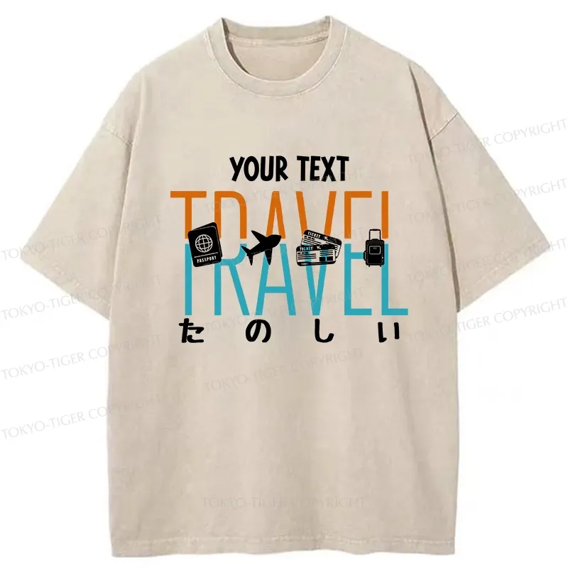 Tokyo-Tiger Your Travel Destination Washed T-Shirt