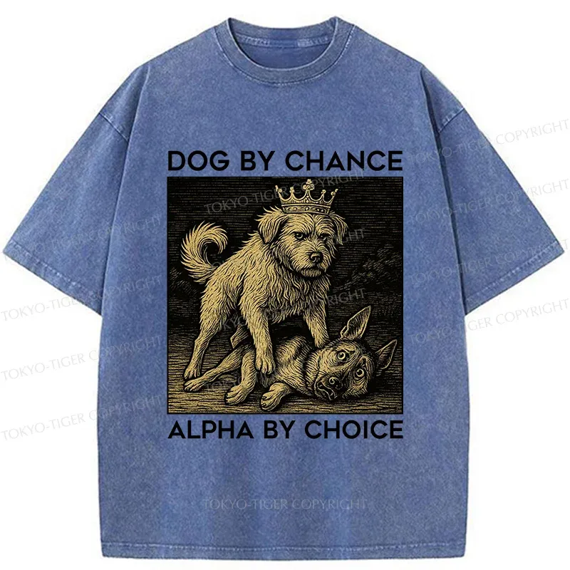 Tokyo-Tiger Birth Of The Dog King Washed T-Shirt