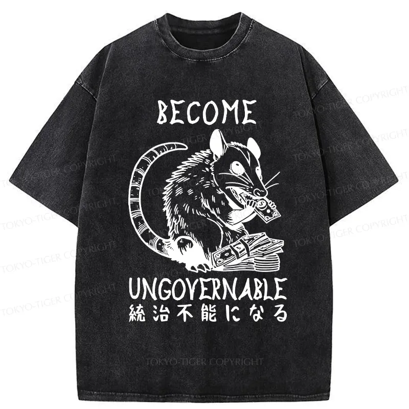 Tokyo-Tiger Ungovernable Opossum Washed T-Shirt