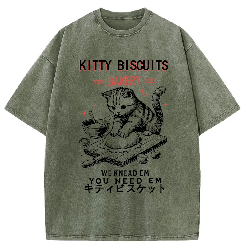 Tokyo-Tiger Cat Bakery Washed T-Shirt