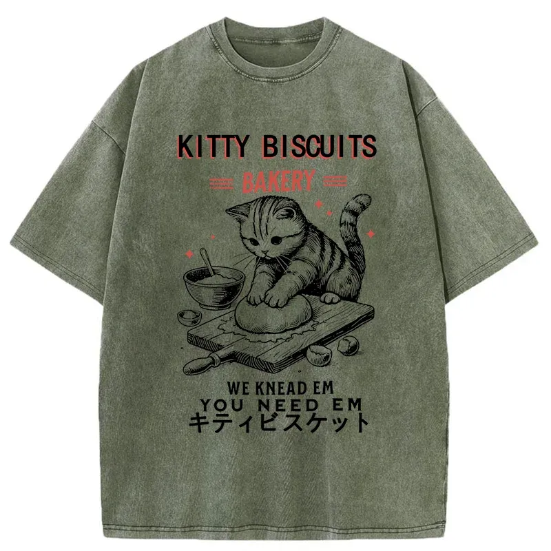 Tokyo-Tiger Cat Bakery Washed T-Shirt