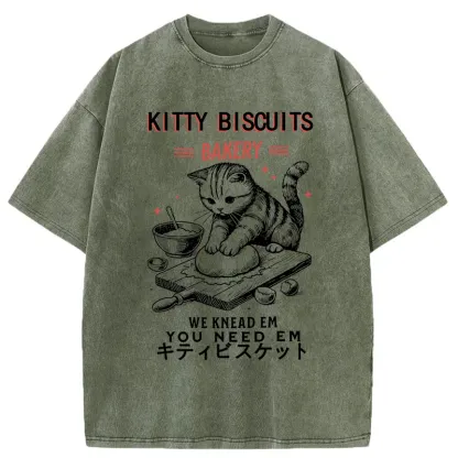 Tokyo-Tiger Cat Bakery Washed T-Shirt