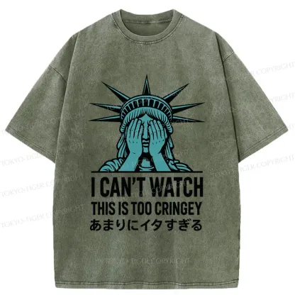 Tokyo-Tiger Shy Statue Washed T-Shirt