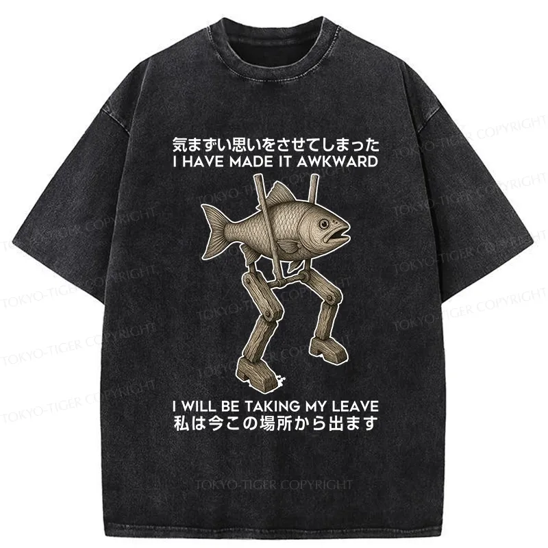 Tokyo-Tiger I Have Made It Awkward Washed T-Shirt