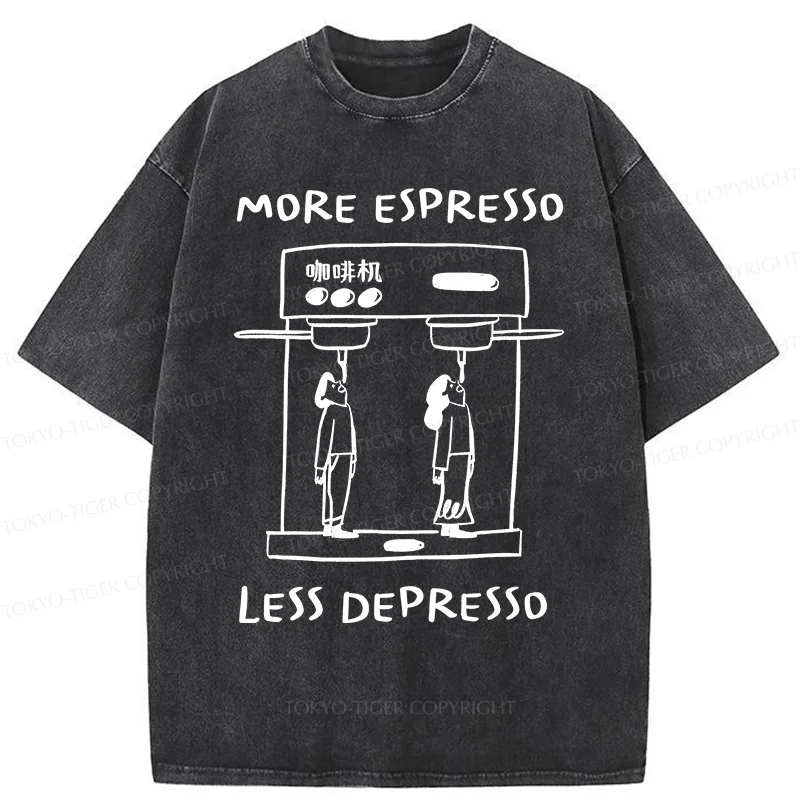 Tokyo-Tiger Automatic Coffee Machine Washed T-Shirt