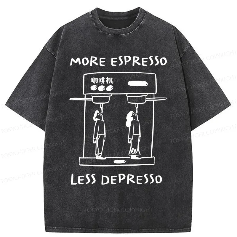 Tokyo-Tiger Automatic Coffee Machine Washed T-Shirt